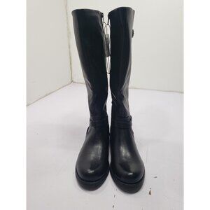 Baretraps Women's Cassidy Faux Leather Zip Up Tall Riding Boots Black Size 9m